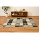 ラグマット 絨毯 ラグ マット パッチワーク風 デザイン 柄 130×190cm 長方形 おしゃれ 西洋風 北欧 インド綿 ベージュ ブルー グレー 鮮やか カラー 【納期B】【azm-ttr-132】