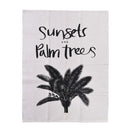 ラグ 南国風 サーフ系 ヤシの木 椰子 コットンラグ インド産 すべり止め 【納期B】【azm-ttr-133】