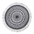 ラグ 円形 正円 滑り止め すべり止め おしゃれ 高級感 モノトーン 白黒 【納期B】【azm-ttr-135】