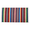 ラグ レインボー カラフル 虹色 長方形 ボーダー ストライプ 滑り止め コットン インド系 【納期B】【azm-ttr-136】