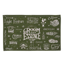 マット ラグ 敷物 グリーン 緑 アメリカン 英字 インテリア おしゃれ アクセント 【納期B】【azm-ttr-140】