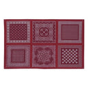 玄関マット 北欧 青 ブルー 赤 レッド 長方形 おしゃれ 【納期B】【azm-ttr-150】