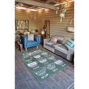 ダイニングマット ラグ 130×190cm おしゃれ カフェ風 インテリア アメカジ 【納期B】【azm-ttr-155】