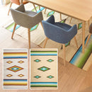 ラグマット 絨毯 ラグ マット キリム 130×190cm 長方形 幾何学模様 民族調 デザイン エスニックス 柄 西洋風 北欧 インド綿 インテリア 床材 【納期B】【azm-ttr-165】