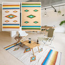 ラグマット 絨毯 ラグ マット キリム 170×230cm 長方形 幾何学模様 民族調 デザイン エスニックス 柄 西洋風 北欧 インド綿 インテリア 床材 【納期B】【azm-ttr-166】