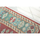 ラグマット 絨毯 ラグ マット キリムラグ 130×190cm 長方形 アンティーク調 すべり止め おしゃれ 西洋風 北欧 デザインラグ 厚手 エスニックス 柄 インド綿 【納期B】【azm-ttr-167】