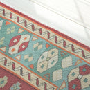 ラグマット 絨毯 ラグ マット キリムラグ 180×180cm 正方形 アンティーク調 滑り止め おしゃれ 西洋風 北欧 デザインラグ 厚手 エスニックス 柄 インド綿 【納期B】【azm-ttr-168】