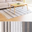 ラグマット 絨毯 ラグ マット ボーダー 柄 170×230cm 長方形 おしゃれ 西洋風 北欧 デザインラグ インド綿 床材 敷物 カーペット 【納期B】【azm-ttr-173】