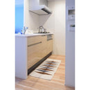 キッチンマット 120cm 50cm おしゃれ キッチンラグ ラグマット マット コットン 洗える ウォッシャブル シンプル ナチュラル 北欧 ブルー ブラウン 床材 敷物 【納期B】【azm-ttr-179】