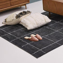 ラグ 130×190cm 長方形 グレー 黒系 アイボリー 白系 柄 シンプル おしゃれ 北欧 モダン スタイリッシュ リビング ダイニング インテリア マット カーペット 【納期B】【azm-ttr-182】