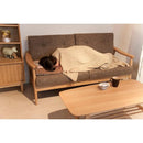 ブランケット 130×150cm 大判 ひざ掛け 膝かけ 毛布 ソファーカバー ベッドカバー インテリア おしゃれ アクセント 北欧 アメリカン ベージュ グレー 【納期B】【azm-ttz-202】