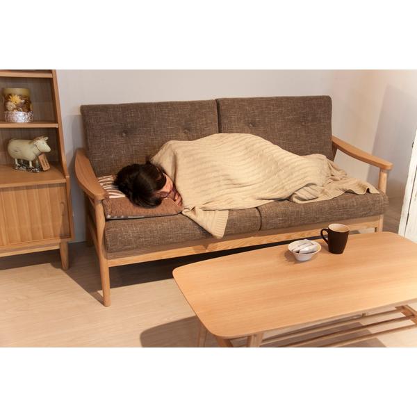 ブランケット 130×150cm 大判 ひざ掛け 膝かけ 毛布 ソファーカバー ベッドカバー インテリア おしゃれ アクセント 北欧 アメリカン ベージュ グレー 【納期B】【azm-ttz-202】