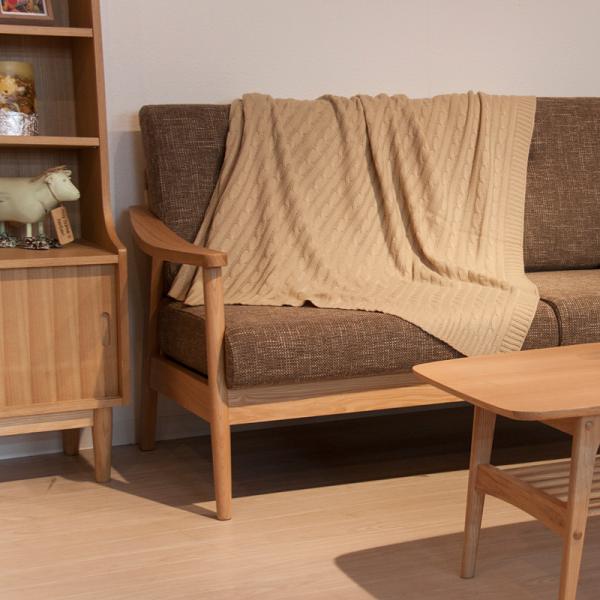 ブランケット 130×150cm 大判 ひざ掛け 膝かけ 毛布 ソファーカバー ベッドカバー インテリア おしゃれ アクセント 北欧 アメリカン ベージュ グレー 【納期B】【azm-ttz-202】