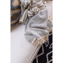 ブランケット 130×170cm 布 ボーダー 柄 おしゃれ モダン シンプル ひざ掛け 膝掛け コットン インド綿 【納期B】【azm-ttz-519】