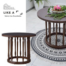 ラウンドテーブル 90 木製 ダイニング デザイン おしゃれ 円形 【納期A】【azm-vet-590】