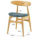 ダイニングチェア 椅子 リビング 天然木 脚 木製 コーデュロイ 生地 北欧 ナチュラル カントリー おしゃれ 肘掛けなし かわいい 背もたれ 丸み カーブ 曲線 【納期A】【azm-vet-830】