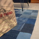 ラグ デニム パッチワーク ジーンズ おしゃれ 柄 マット じゅうたん カーペット ラグマット 【納期A】【azm-we-130】