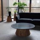 ローテーブル 大きい 大きめ ワイド センターテーブル 丸 北欧 おしゃれ モダン 木製 天然木 リビング 円形 丸型 デザイン スタイリッシュ かっこいい シンプル 【納期A】【azm-we-882】