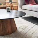 ローテーブル 大きい 大きめ ワイド センターテーブル 丸 北欧 おしゃれ モダン 木製 天然木 リビング 円形 丸型 デザイン スタイリッシュ かっこいい シンプル 【納期A】【azm-we-882】