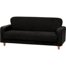 かわいいソファ 三人掛けソファ シンプル 無地 3人 ソファ 三人 アイボリー ブラック 黒 【納期A】【azm-yms-403】