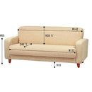 かわいいソファ 三人掛けソファ シンプル 無地 3人 ソファ 三人 アイボリー ブラック 黒 【納期A】【azm-yms-403】