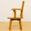 ダイニングチェア 椅子 回転式 座面 肘掛けつき ひじ付き 北欧 ナチュラル カントリー デザイン おしゃれ シンプル 合わせやすい 家具調 チェアー 単品 1脚 【納期B】【bh04c】