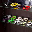 コレクションケース 薄型 大型 コレクションラック コレクション 棚 ガラス 扉 収納棚 壁面収納 フィギュアケース スリム 白 ホワイト ダークブラウン 茶色 黒系 【納期A】【clr-485】