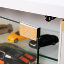 コレクションケース 薄型 大型 コレクションラック コレクション 棚 ガラス 扉 収納棚 壁面収納 フィギュアケース スリム 白 ホワイト ダークブラウン 茶色 黒系 【納期A】【clr-485】