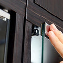 コレクションケース 薄型 大型 コレクションラック コレクション 棚 ガラス 扉 収納棚 壁面収納 フィギュアケース スリム 白 ホワイト ダークブラウン 茶色 黒系 【納期A】【clr-485】