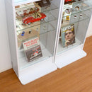 コレクションケース 薄型 大型 コレクションラック コレクション 棚 ガラス 扉 収納棚 壁面収納 フィギュアケース スリム 白 ホワイト ダークブラウン 茶色 黒系 【納期A】【clr-485】