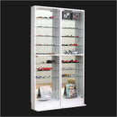 コレクションケース 薄型 大型 コレクションラック コレクション 棚 ガラス 扉 収納棚 壁面収納 フィギュアケース スリム 白 ホワイト ダークブラウン 茶色 黒系 【納期A】【clr-485】