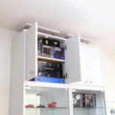 上置き棚 単品 上置き収納 突っ張り つっぱり 上置きラック コレクションケース専用 ボックス ボード 薄型 扉 天井 収納 スリム 有効活用 デッドスペース 耐震 【納期A】【clr-485up】