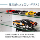 コレクションケース 薄型 コレクションラック ロータイプ 収納棚 ガラス 扉 壁面 フィギュアケース 人形 ローボード 白 ホワイト ダークブラウン 茶色 黒系 【納期A】【clr-900】