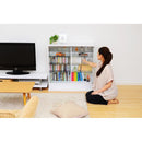 コレクションケース ガラス 棚 コレクションラック ロータイプ 深型 フィギュアケース 収納棚 おしゃれ シンプル 白 90cm ミニカー 車 コミック 本 CD DVD 食器 【納期A】【clr-d-900】