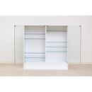 コレクションケース ガラス 棚 コレクションラック ロータイプ 深型 フィギュアケース 収納棚 おしゃれ シンプル 白 90cm ミニカー 車 コミック 本 CD DVD 食器 【納期A】【clr-d-900】