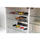 コレクションケース ガラス 棚 コレクションラック ロータイプ 深型 フィギュアケース 収納棚 おしゃれ シンプル 白 90cm ミニカー 車 コミック 本 CD DVD 食器 【納期A】【clr-d-900】