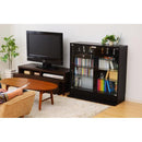 コレクションケース ガラス 棚 コレクションラック ロータイプ 深型 フィギュアケース 収納棚 おしゃれ シンプル 白 90cm ミニカー 車 コミック 本 CD DVD 食器 【納期A】【clr-d-900】