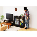 コレクションケース ガラス 棚 コレクションラック ロータイプ 深型 フィギュアケース 収納棚 おしゃれ シンプル 白 90cm ミニカー 車 コミック 本 CD DVD 食器 【納期A】【clr-d-900】