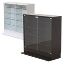 コレクションケース ガラス 棚 コレクションラック ロータイプ 深型 フィギュアケース 収納棚 おしゃれ シンプル 白 90cm ミニカー 車 コミック 本 CD DVD 食器 【納期A】【clr-d-900】