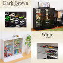 コレクションケース ガラス 棚 コレクションラック ロータイプ 深型 フィギュアケース 収納棚 おしゃれ シンプル 白 90cm ミニカー 車 コミック 本 CD DVD 食器 【納期A】【clr-d-900】