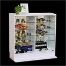 コレクションケース ガラス 棚 コレクションラック ロータイプ 深型 フィギュアケース 収納棚 おしゃれ シンプル 白 90cm ミニカー 車 コミック 本 CD DVD 食器 【納期A】【clr-d-900】