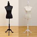 トルソー 木製 レディース 女性 マネキン ボディ ブラック 黒 アイボリー 腕なし 胴体だけ おしゃれ アンティーク調 インテリア 装飾 訳あり アウトレットセール 【納期B】【cn01bk】