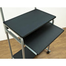 パソコンデスク 机 PCデスク スリム ラック 棚付き 一体型 プリンター台 収納 キャスターつき キーボードトレイ トレー スライド コンパクト 省スペース 幅 60cm 【納期B】【ct2606na】