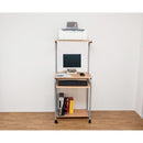 パソコンデスク 机 PCデスク スリム ラック 棚付き 一体型 プリンター台 収納 キャスターつき キーボードトレイ トレー スライド コンパクト 省スペース 幅 60cm 【納期B】【ct2606na】