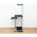 パソコンデスク 机 PCデスク スリム ラック 棚付き 一体型 プリンター台 収納 キャスターつき キーボードトレイ トレー スライド コンパクト 省スペース 幅 60cm 【納期B】【ct2606na】