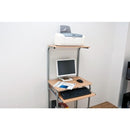 パソコンデスク 机 PCデスク スリム ラック 棚付き 一体型 プリンター台 収納 キャスターつき キーボードトレイ トレー スライド コンパクト 省スペース 幅 60cm 【納期B】【ct2606na】