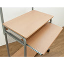 パソコンデスク 机 PCデスク スリム ラック 棚付き 一体型 プリンター台 収納 キャスターつき キーボードトレイ トレー スライド コンパクト 省スペース 幅 60cm 【納期B】【ct2606na】