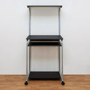 パソコンデスク 机 PCデスク スリム ラック 棚付き 一体型 プリンター台 収納 キャスターつき キーボードトレイ トレー スライド コンパクト 省スペース 幅 60cm 【納期B】【ct2606na】