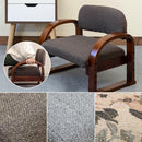 座椅子 ひじ掛け 肘掛け付き フロアチェア 和風 和柄 和室 おしゃれ レトロ 立ち上がりしやすい 安全 安心 座面 高さ調整 高さ調節 3段階 座高 座いす 坐いす 【納期B】【cxf01fl】