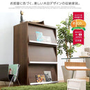 扉付きチェスト 3段 収納家具 スリム リビング棚 【納期A】【ds60-f3】